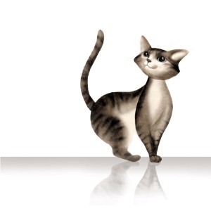 Ilustrace kočky. veterinář, Třebenice